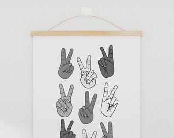 Peace Baby / Printable Art / Digital Download Poster / Playroom Art / Kids Room Wall Art / Minimalist Wall Art / Modern Playroom