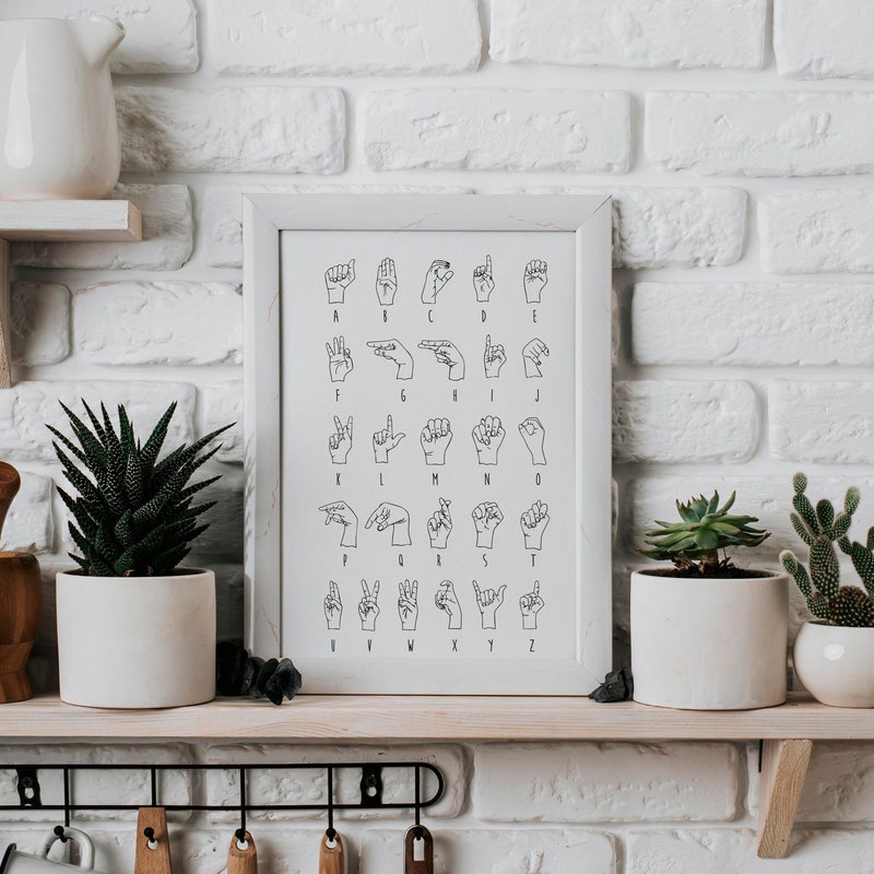 Sign Language Art - Etsy
