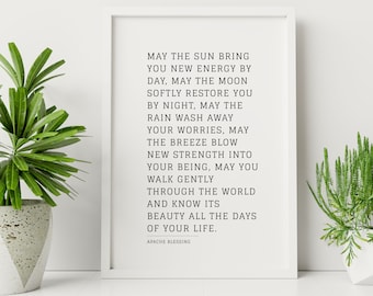 Apache Blessing / Printable Art / Digital Download Poster / Housewarming Gift / Ready to Print / Last Minute Gift / New Home Gift Home Decor