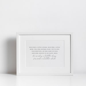 Hold Him A Little Longer / Above the Crib Decor / Printable Art ...