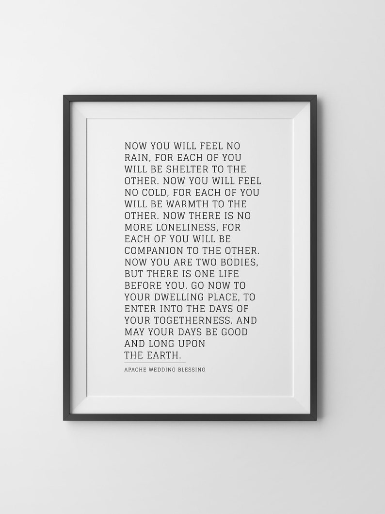 Apache Wedding Blessing / Printable Art / Digital Download - Etsy