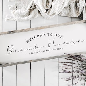 Custom Family Sign | Welcome to Our Beach House | Welcome to Our Lake House | Welcome to Our Favorite Place | Housewarming Gift | Welcome