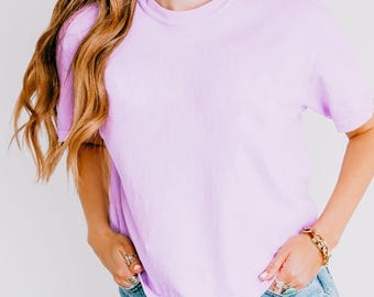 Women's Heavyweight Boxy Comfort Colors® T-Shirt, Oversized Streetwear Tee 3023CL, Vintage Fit Cotton Top, Casual Loose Fit Shirt for Her