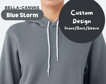 Bella+Canvas® Unisex Sponge Fleece Hoodie Sweatshirt 3719, Soft Cotton-Blend Hoodie, Blank or Customizable