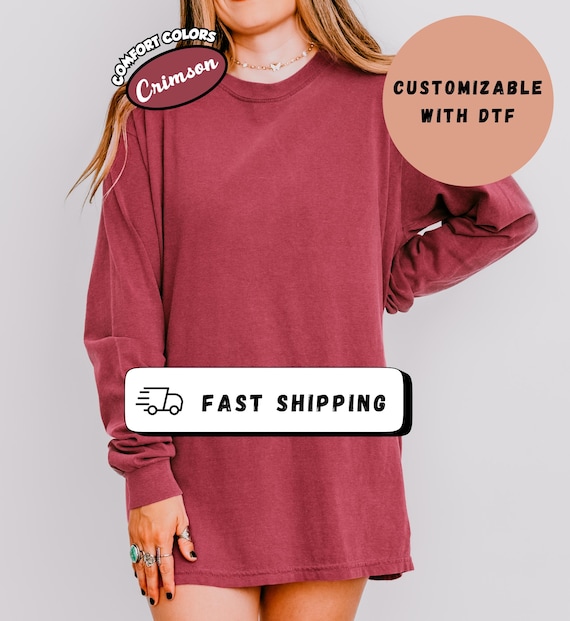 Comfort Colors® Long Sleeve Shirt, Long Sleeve Soft Cotton Shirt, Garment-Dyed Heavyweight Cotton Tee, Blank or customizable comfort colors®