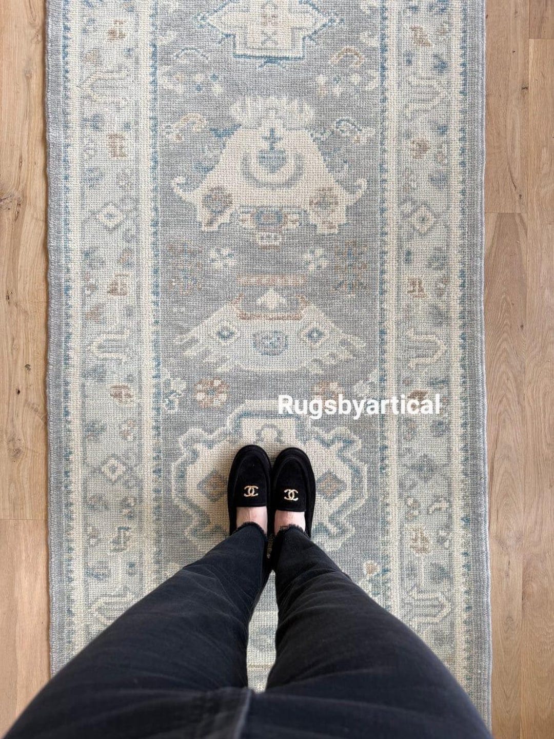 Turkish Oushak Runner Beige Grey 3x16 2.5x10 Turkish Rug Antique ...