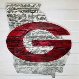 Rustic State of Georgia Sign | Man Cave Georgia | Georgia Bar Sign | Rustic State Signs | Georgia Home Decor | Georgia State Decor | UGA