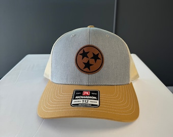 Tri Star  Leather Patch Hat