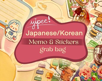 Japanese/Korean Memo Sheet & Sticker Mystery Grab Bag | Yipee!