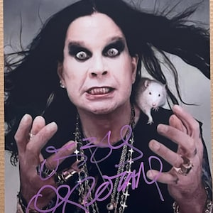 8x10 Foto signiert von Ozzy Osbourne Black Sabbath