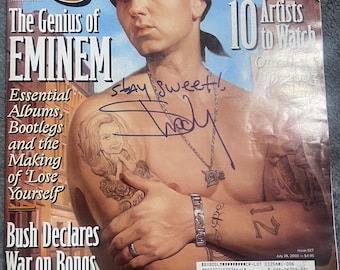Magazine signed by Marshall Mathers