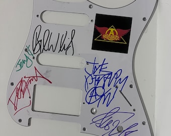 Steven T Joe P autographed electric guitar pickguard
