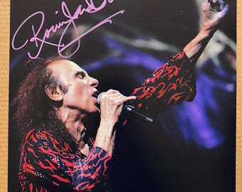 Ronnie James Dio Signed Autographed 4x6 Photo COA Black