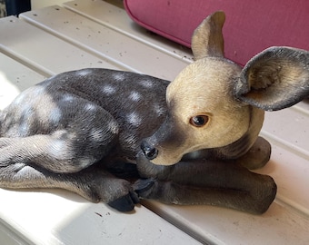 Resin Fawn/Deer Statue