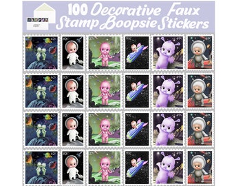 100 DECORATIVE BOOPSIE STAMP stickers custom kitschy cute
