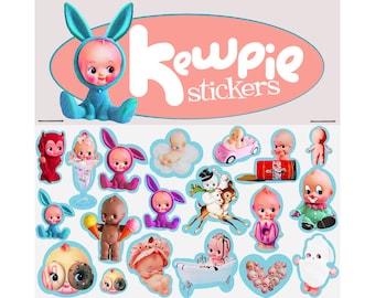 kewpie stickers cute big eye dolly baby boopsiedaisy sticky poos