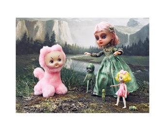 doll adventure print 5 x 7 PINKA AND GANG