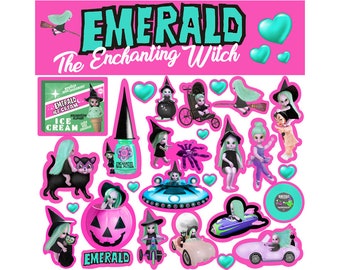 emerald witch doll boopsiedaisy stickers