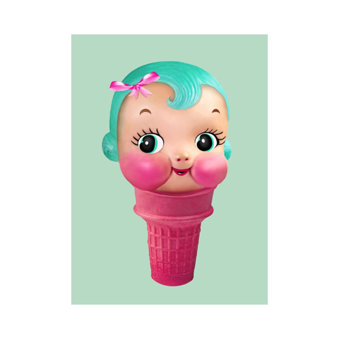 Ice Cream Doll Print 5 X 7 CAMPBELLS SCOOP KID - Etsy
