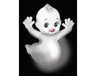 kewpie ghost print 5 x 7 BOOPIE DOLL