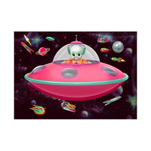 kewpie alien baby print 5 x 7 SPACE BABY