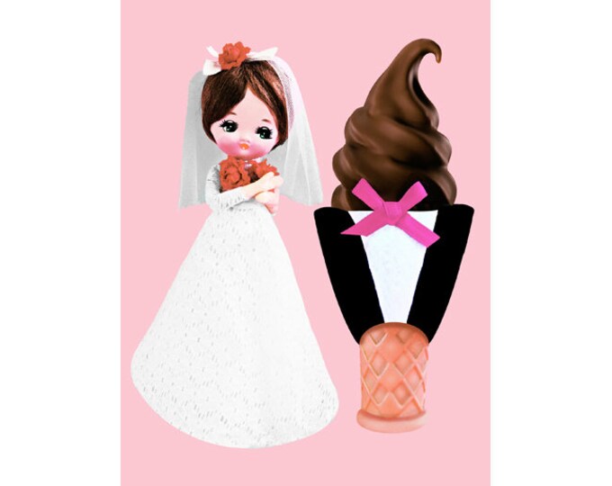 Doll Ice Cream Print 5 X 7 MR RIGHT - Etsy