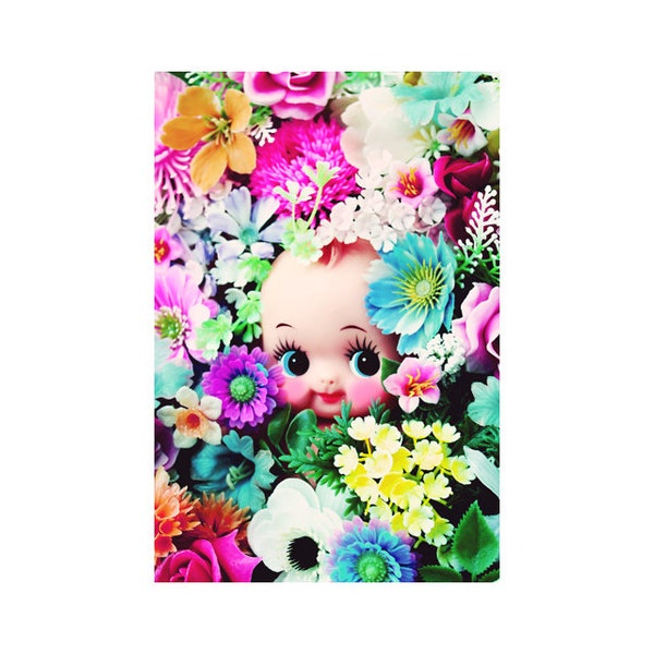 kewpie doll flowers print 5 x 7 PEEKABLOOM