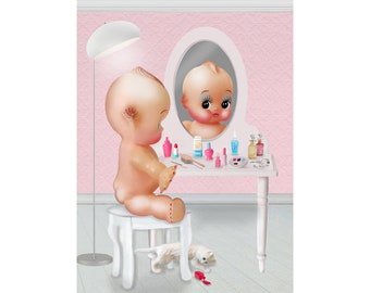 kewpie bedroom print 5 x 7 BOUDOIR BABY