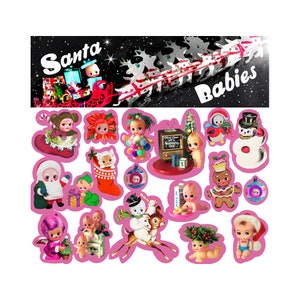 kewpie christmas stickers cute big eye dolly baby boopsiedaisy sticky poos image 2