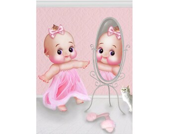 kewpie bedroom print 5 x 7  PRETTY BABY