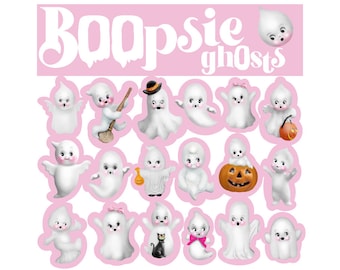 kewpie ghost boopsiedaisy stickers