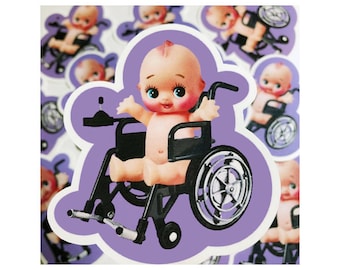 boopsiedaisy wheelchair kewpie doll vinyl sticker