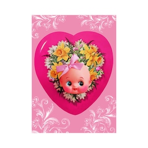 kewpie doll valentine print 5 x 7 KEWPENTINE