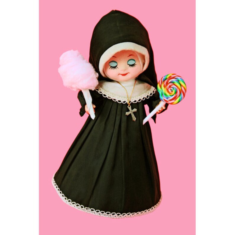 Nun doll print 5 x 7 SINFULLY SWEET | Etsy