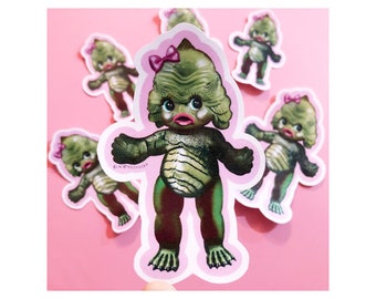 boopsiedaisy kewpie creature doll vinyl sticker