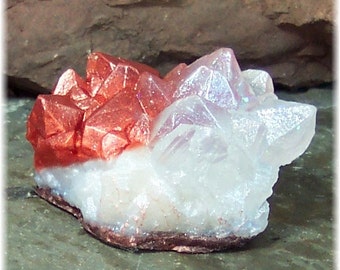 Copper and Crystal Quartz Formation Soap Rock, Glycerin Soap, Sparkling Raw Crystal Soap Rock, Fresh Sea Spray Scent