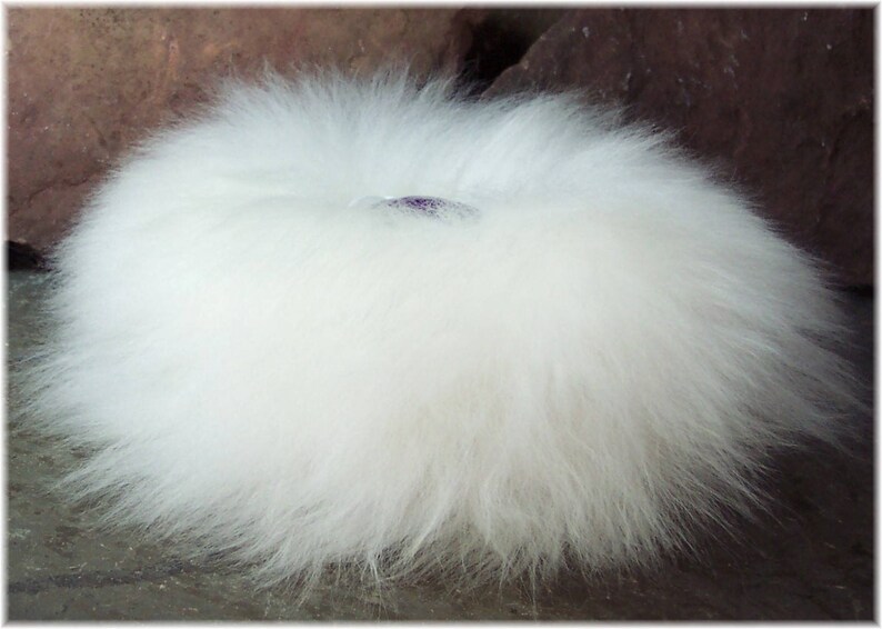 Powder Puff With Purple Crystal Handle Extra Large Merino Etsy