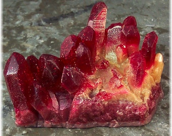 Ruby Geode Raw Crystal Glycerin Soap Rock Formation