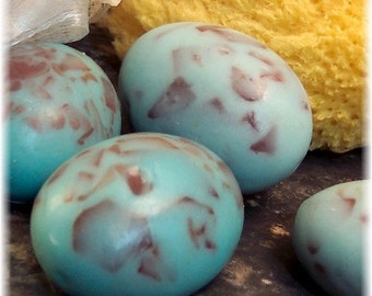 Robin's Egg Guest Soaps Speckled Set of Four Small or Set of 3 Large