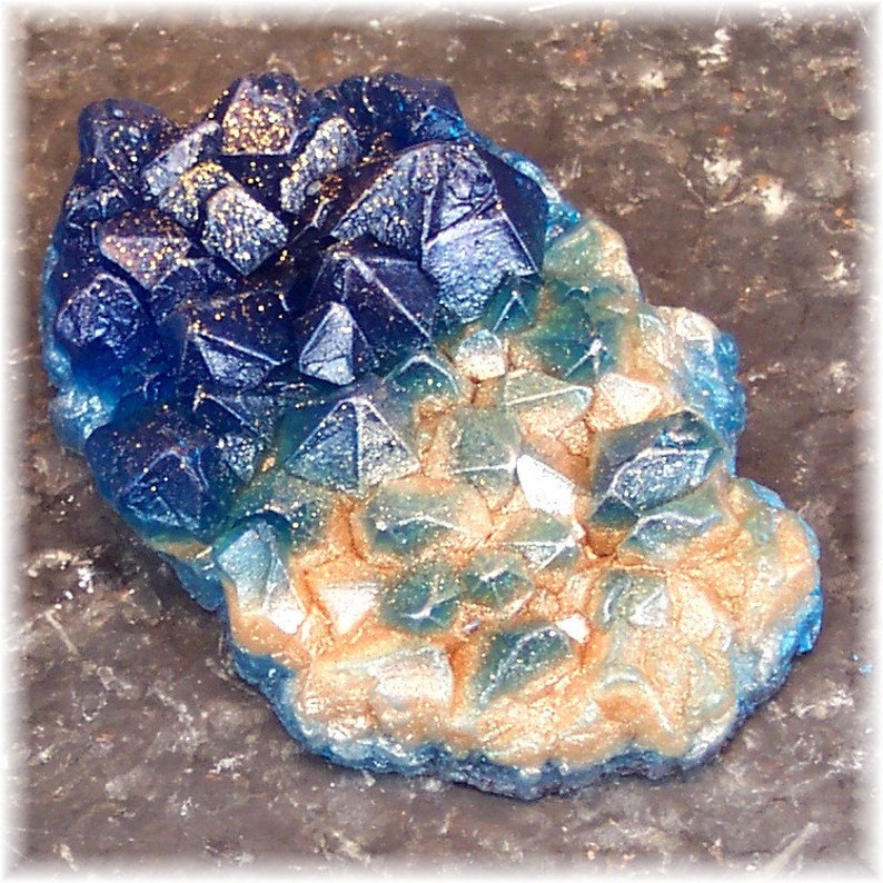 Sapphire Blue Geode Glycerin Soap Low Crystal Formation One | Etsy