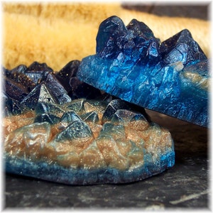 Sapphire Blue Geode  Glycerin Soap Low Crystal Formation, One bar of Soap, Soap Rocks, Gemstone Soap