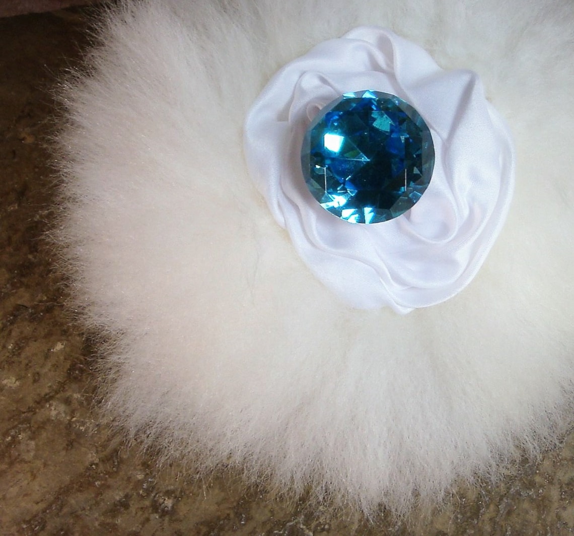 Luxury Natural Merino Wool Body Powder Puff with Faceted Etsy