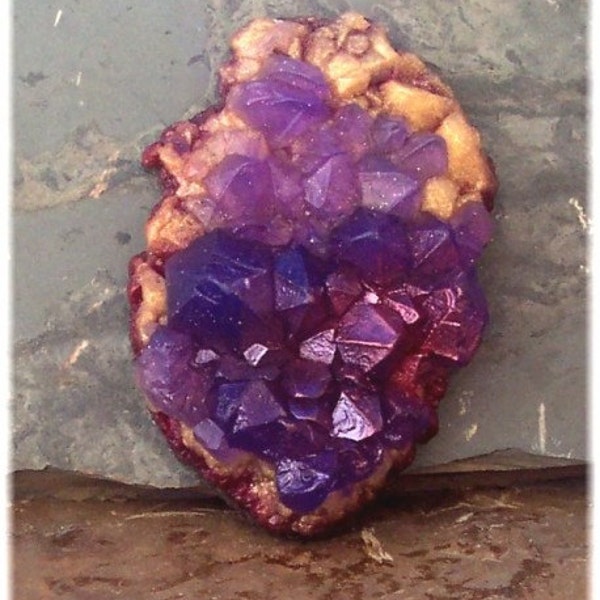 Amethyst Crystal Soap Rock Lavender Fragrance Violet and Gold