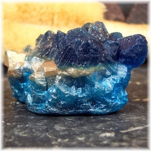 Sapphire Crystal Glycerin Soap Rock Formation Fresh Sea Spray Fragrance Sapphire Blue Med.