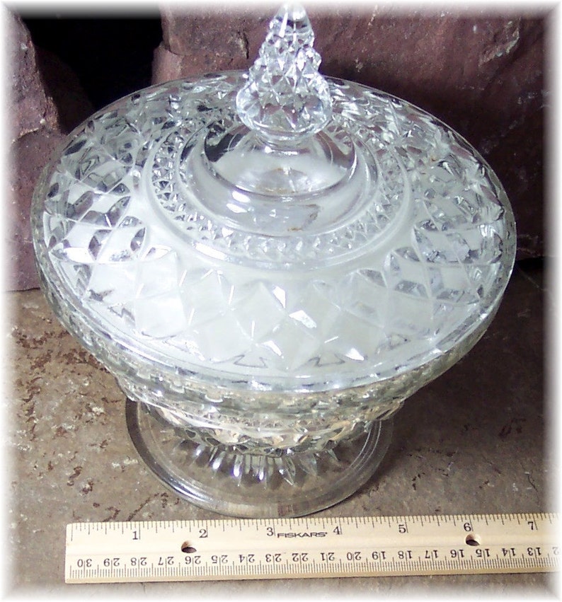 Powder Dish Set with Handmade Powder Puff Glass Vanity Jar & Etsy