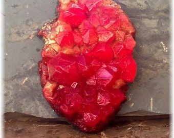 Ruby Geode Gemstone Glycerin Soap Low Crystal Formation