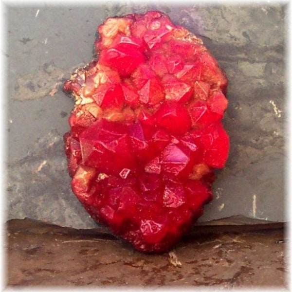 Ruby Geode Gemstone Glycerin Soap Low Crystal Formation