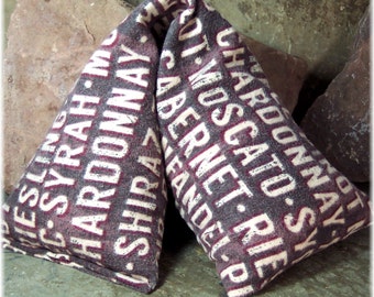 Large Moist Heat Wrap with Wine Lovers Flannel Fabric,  Microwave Cherry Pit Heat Pad for Neck, Girlfriend Gift