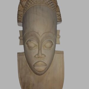 Rustic african Mask ,Hand Carved Wall Art Hanging,Wooden Handmade Carving Design ,Gift Idea, African primitive  masks , naked ceremonial art
