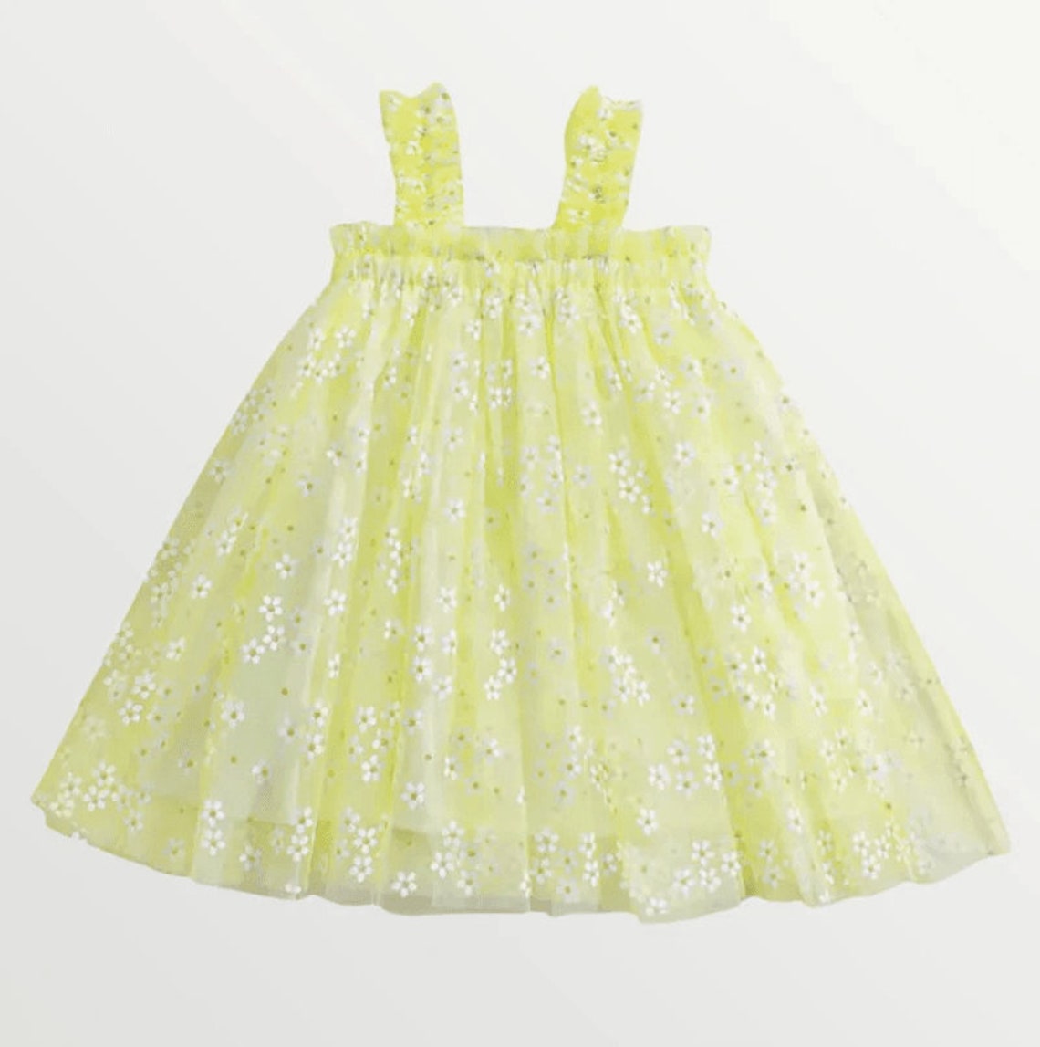 Girls Pink Daisy Maxi Dress – Retro Floral Tiered Summer Dress Kids Beach Outfit